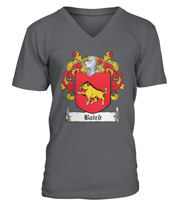 Baird Coat of Arms Irish Family Crests V-Neck T-shirt