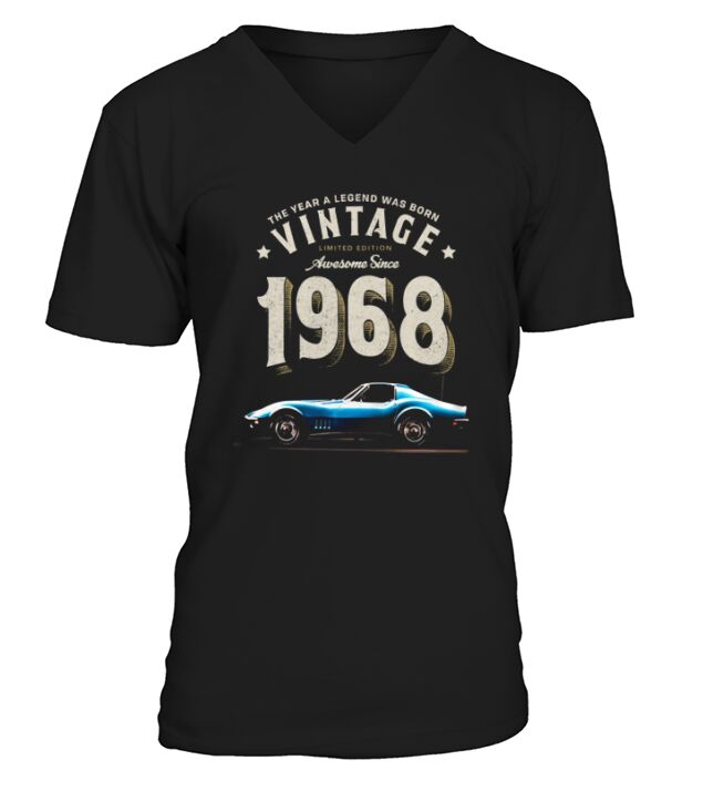VINTAGE 1968 CORVETTE V-Neck T-shirt