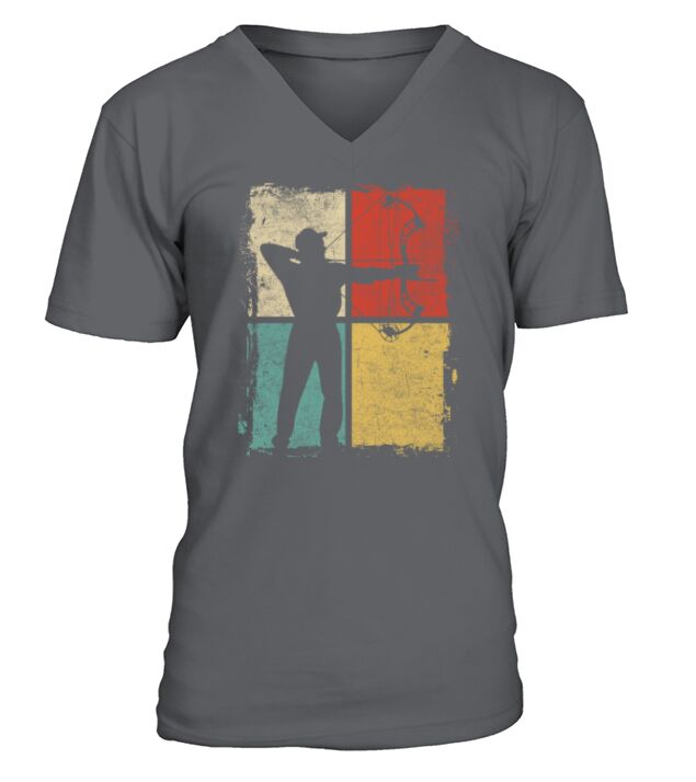 Vintage Bowhunter Archery Compound Bow V-Neck T-shirt