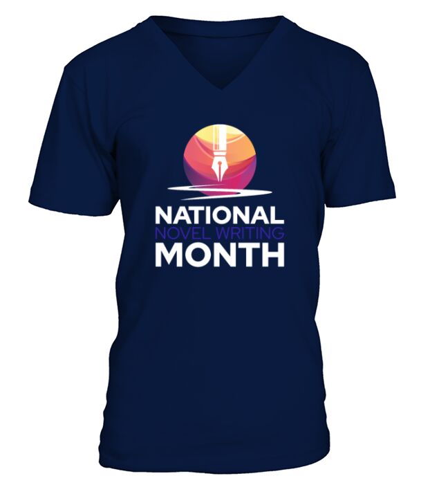 National Novel Writing Month Writer Novelist V-Neck T-shirt