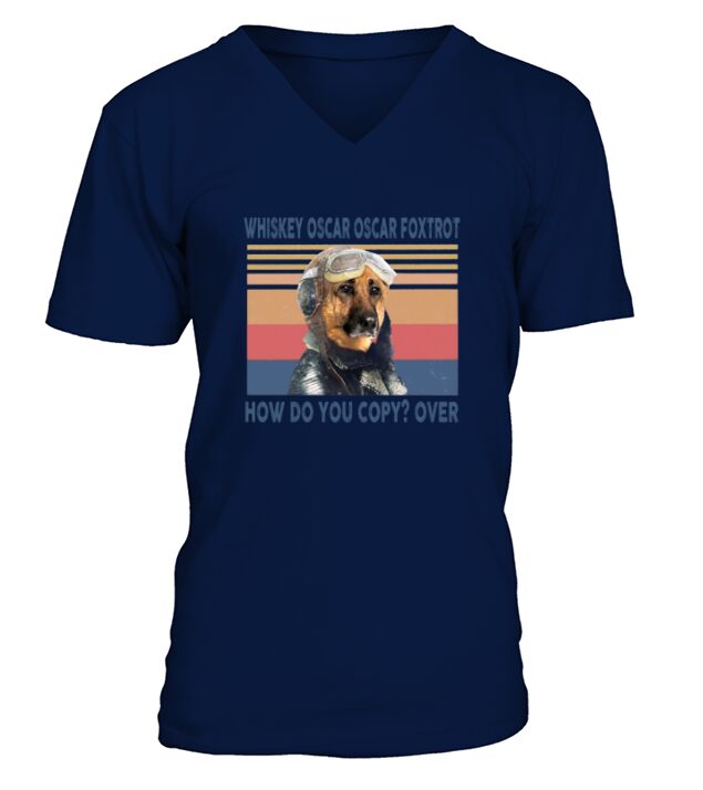 Pilot Dog Whiskey Oscar Oscar Foxtrot How Do You Copy Over Vintage V-Neck T-shirt