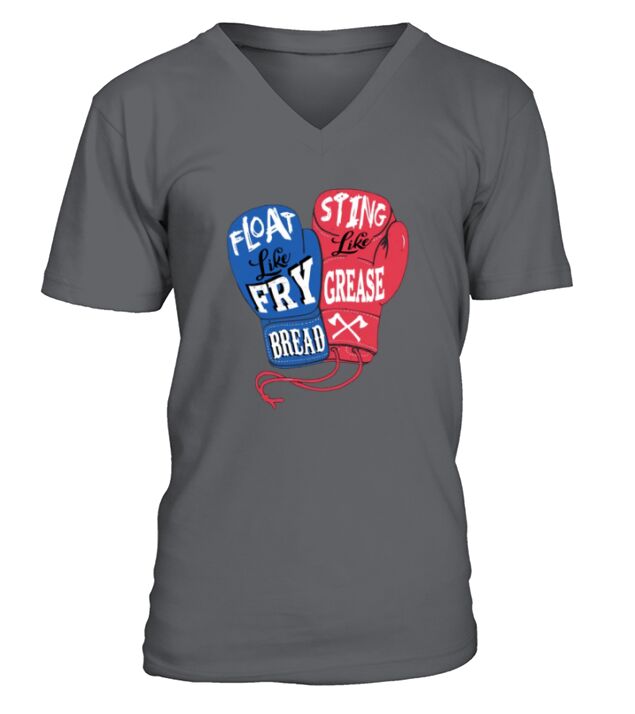 Boxing Float Like Fry Bread Sting Like Grease V-Neck T-shirt