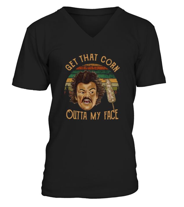 Nacho Libre Get That Corn Outta My Face Vintage V-Neck T-shirt