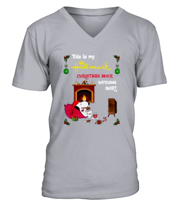 Snoopy This is my Hallmark Christmas movie watching shirt - Sweat Shirt V-Neck T-shirt