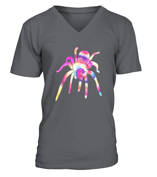 Spider Tarantulas Girls TieDye Cute Spiders V-Neck T-shirt