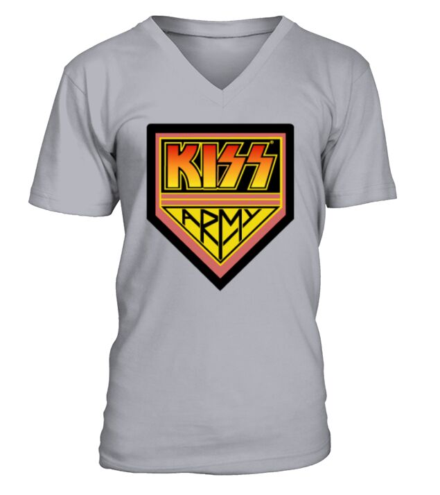 Kiss Army Logo V-Neck T-shirt