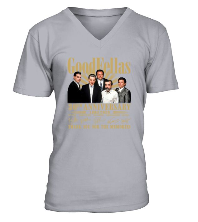 Goodfellas 30th anniversary 1990 2020 thank you for the memories signatures V-Neck T-shirt