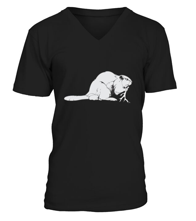 Bever funny animal V-Neck T-shirt