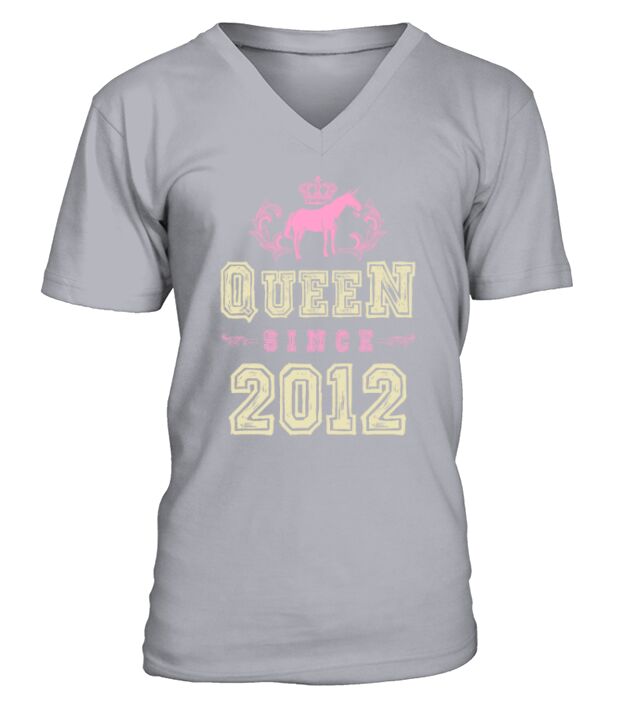 2012 Queen unicorn V-Neck T-shirt