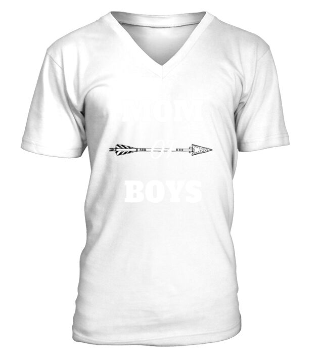 Mom Of Boys MotherDay Mom Tees Tshirts T-Shirt V-Neck T-shirt