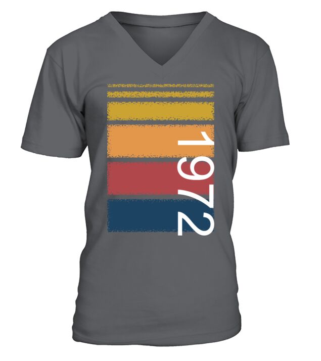 Retro-Vintage year 1972 V-Neck T-shirt