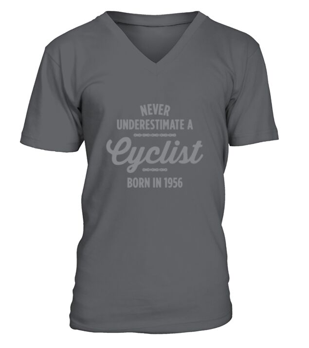 66 Year Old Bike Rider Cyclist 1956 66th Birthday V-Neck T-shirt