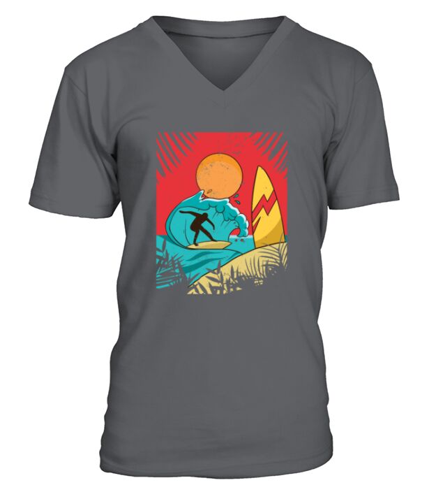 Surfing V-Neck T-shirt