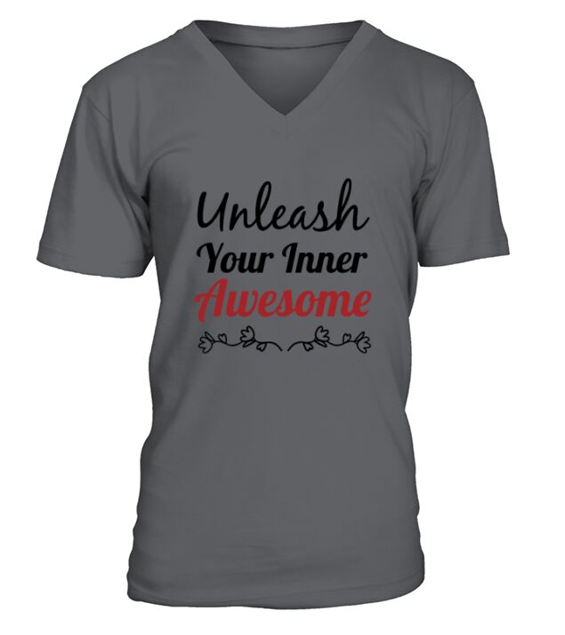 Unleash Inner Awesome - Coffee Mug V-Neck T-shirt