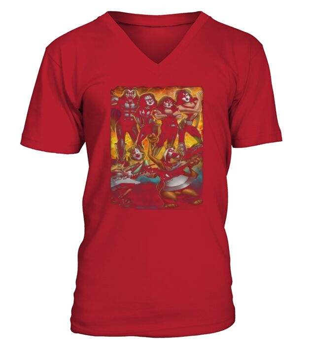 Scooby  Kiss V-Neck T-shirt