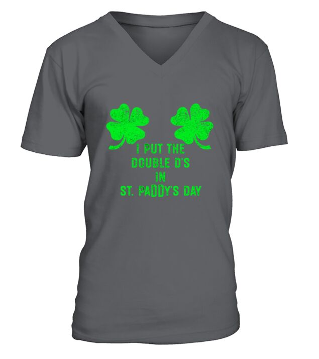 Shamrock Boobs Irish Saint PaddyS St PatrickS Da V-Neck T-shirt
