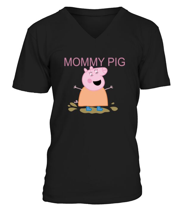 Mommy Pig T-Shirt V-Neck T-shirt