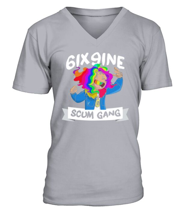 6Ix9ine Scum Gang V-Neck T-shirt