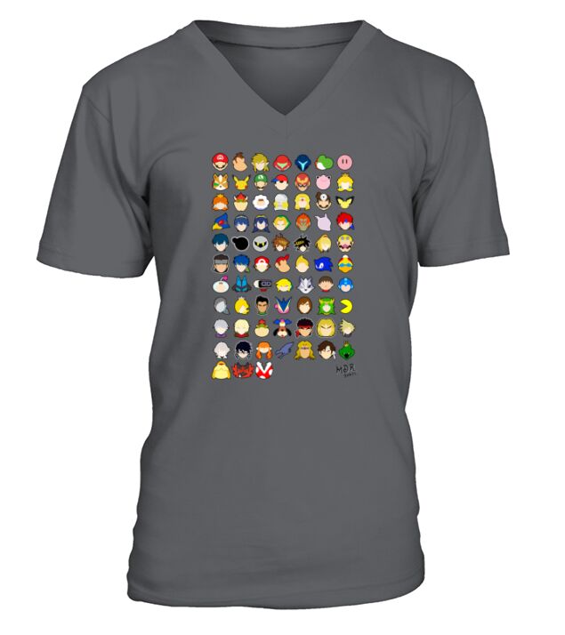 Smash Bros Ultimate Life Stocks V-Neck T-shirt