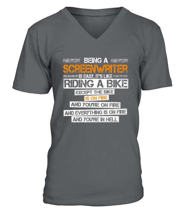 Being A Screenwriter Is Easy T-shirt Screenwriter Gifts V-Neck T-shirt