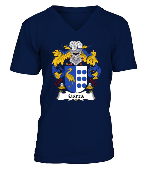 Garza Family Crest Spanish Family Crests V-Neck T-shirt
