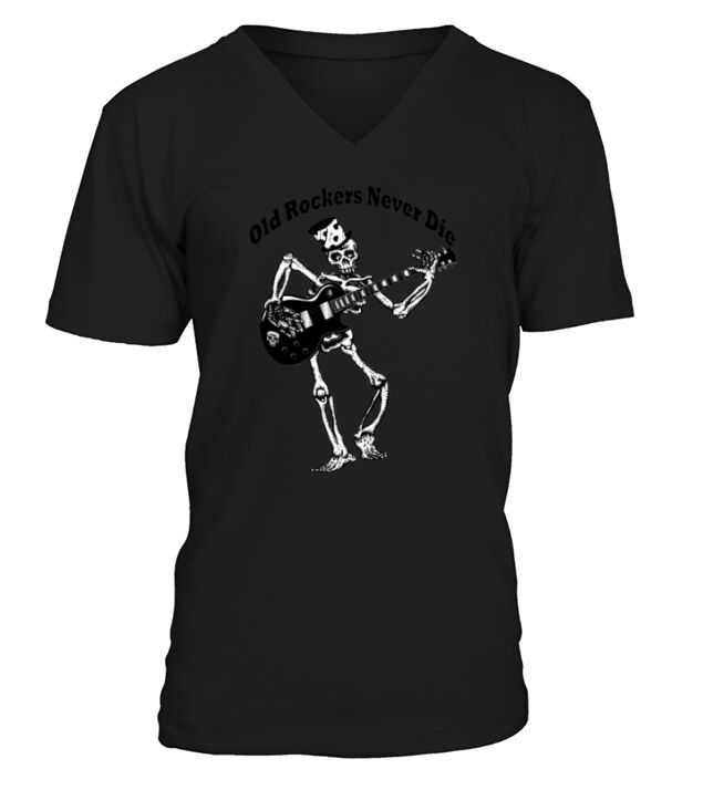 Old Rockers Never Die V-Neck T-shirt