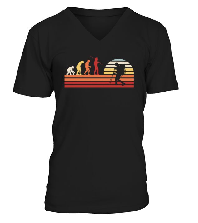 Retro Hiking Trails Outdoor Hike Vintage Hiker V-Neck T-shirt