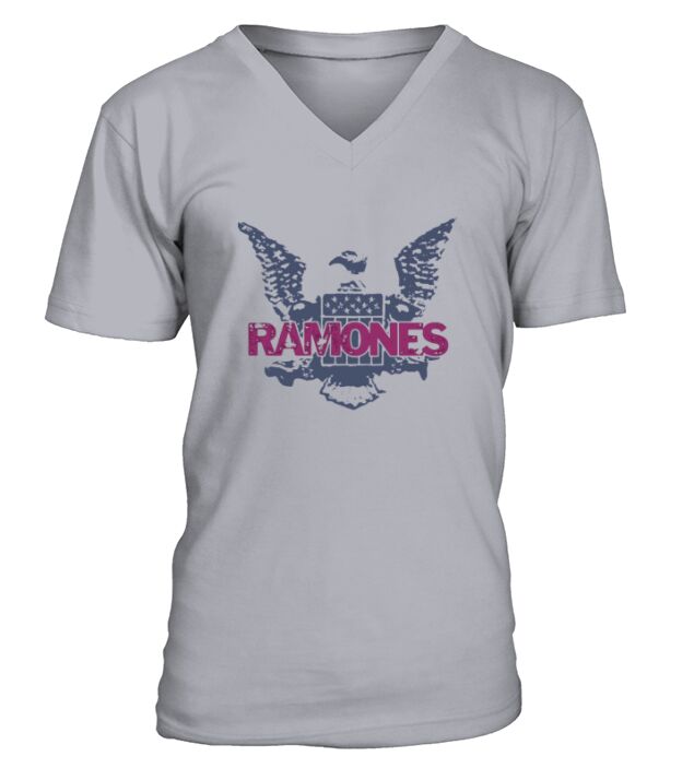 Ramones Purple Eagle V-Neck T-shirt