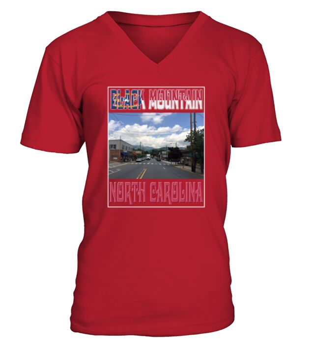 Black Mountain North Carolina V-Neck T-shirt