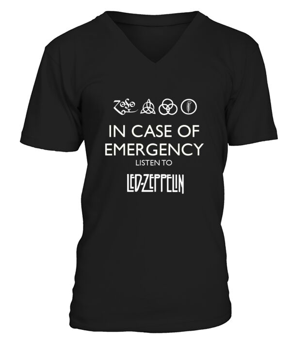 LISTEN TO LED ZEPPELIN V-Neck T-shirt