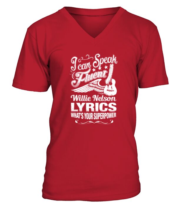 willie nelson lyrics V-Neck T-shirt