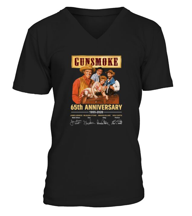 Gunsmoke 65th Anniversary 1955 2020 Signature V-Neck T-shirt