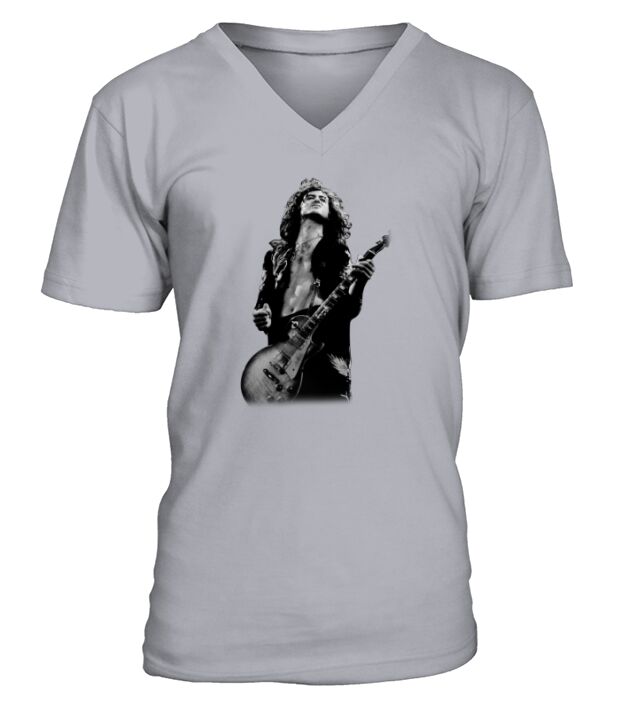 Jimmy Page play guitar shirt V-Neck T-shirt