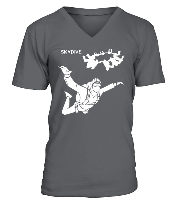 Parachute Parachuting Sky Para V-Neck T-shirt