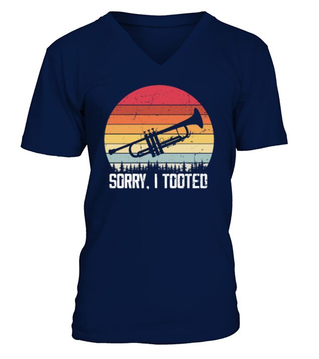 HIlarious Trombone Clarinet Flute Sax Musician V-Neck T-shirt