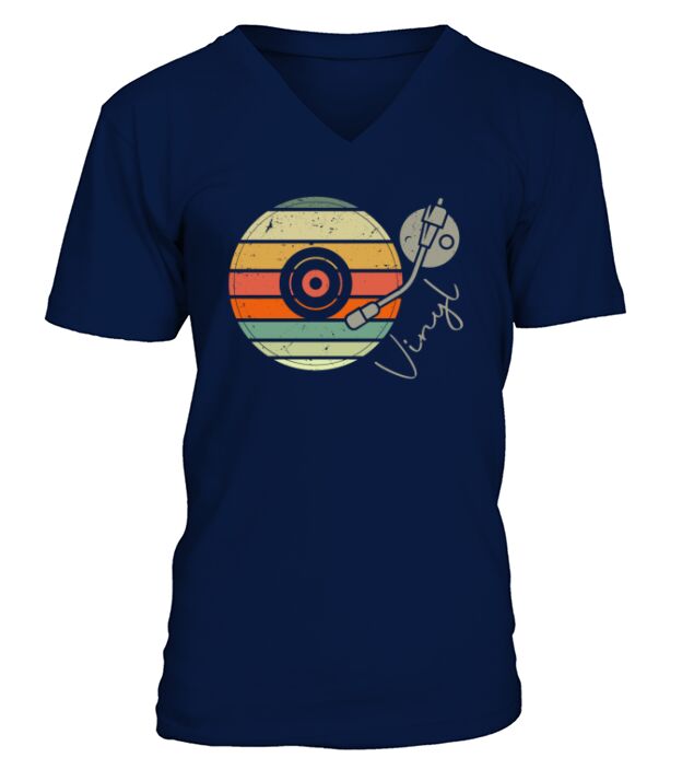 Vinyl Retro - LP Record V-Neck T-shirt