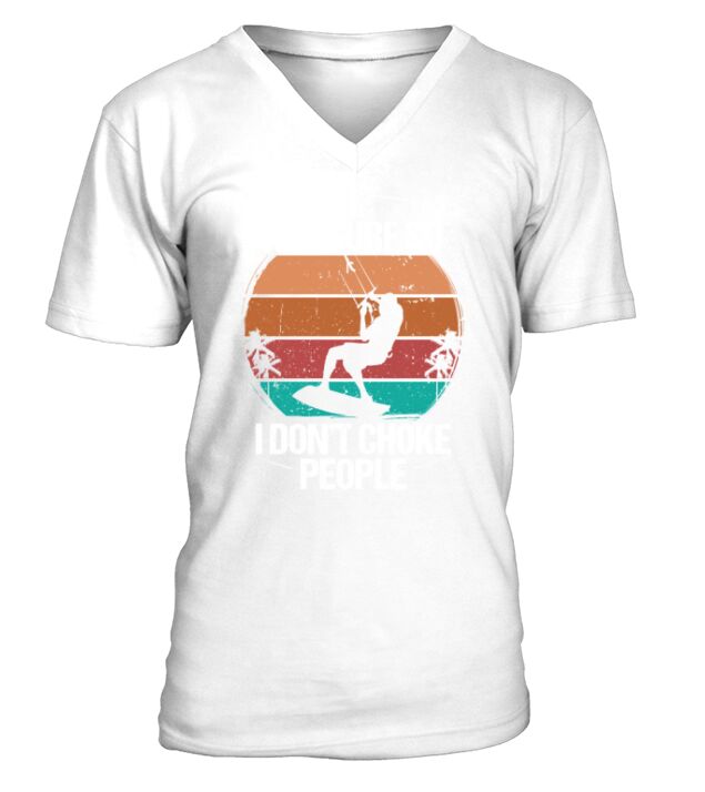 Kitesurfer Kiteboarder Kitesurfing Kite 7m Wind V-Neck T-shirt