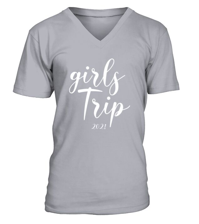 Girls Trip 2021 Lovely Lettering V-Neck T-shirt