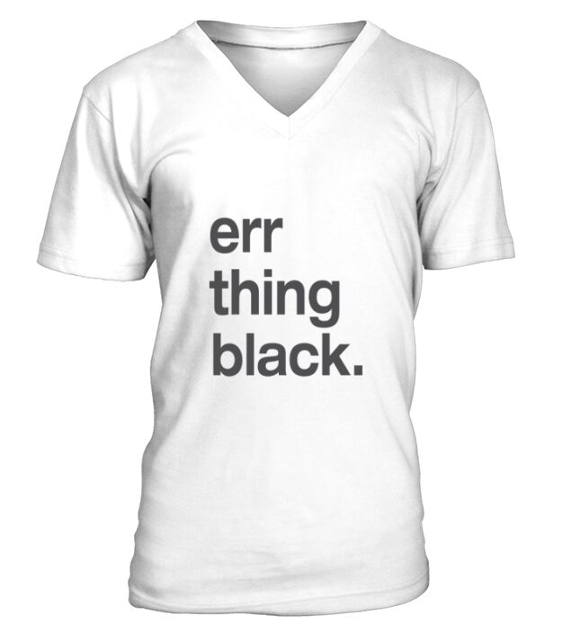 Err Thing Black V-Neck T-shirt