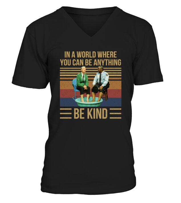 Mr Rogers gay police in a world where you can be anything be kind vintage V-Neck T-shirt