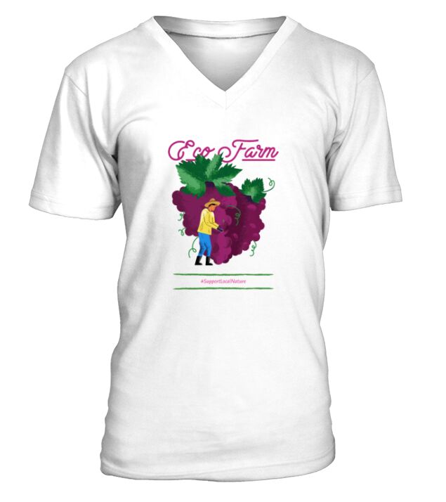 ECO Farm - Support Local Shops V-Neck T-shirt
