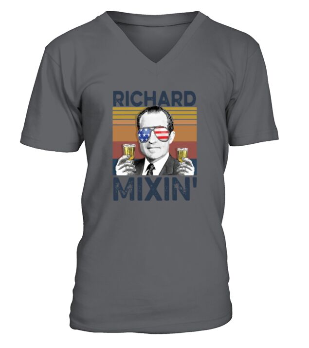 Us Drink Richard Mixin’ Independence Day Vintage V-Neck T-shirt