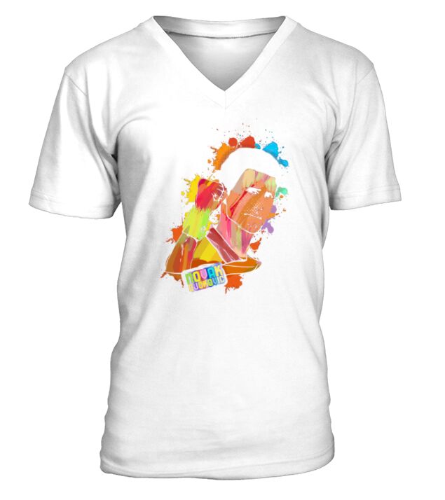 Novak Djokovic colorful V-Neck T-shirt