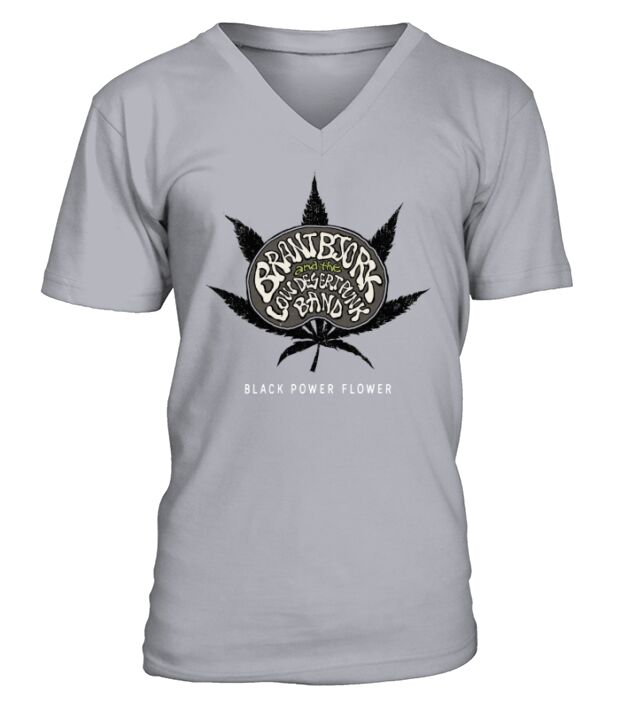Black Power Flower T-Shirt von Brant Bjork V-Neck T-shirt