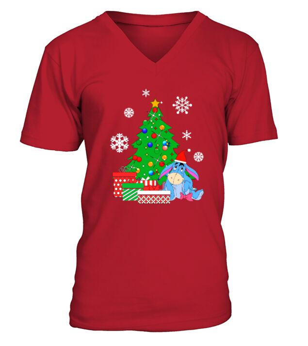 Bourriquet autour de l&#39;arbre de Noël Winnie l&#39;Ourson T-shirt V-Neck T-shirt