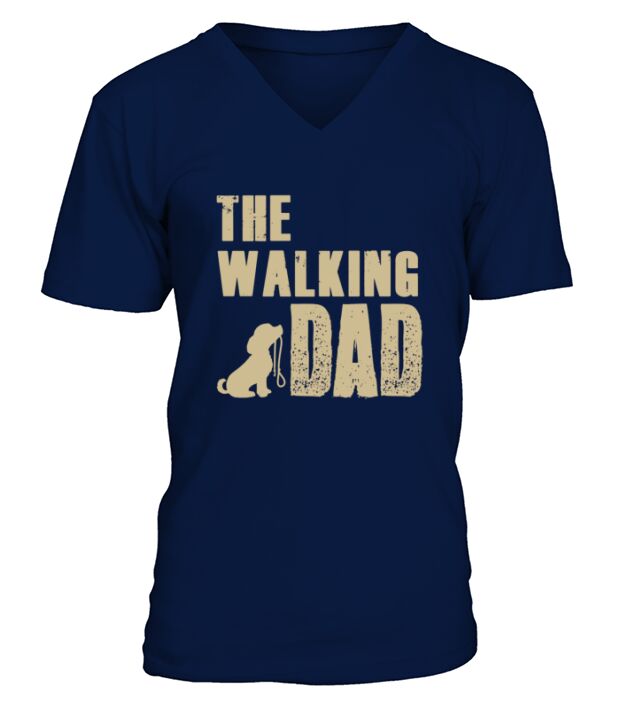 The Walking Dog Dad Funny V-Neck T-shirt