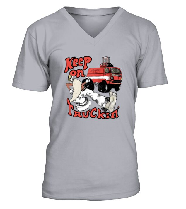 Keep On Truckin Vintage 1970 V-Neck T-shirt