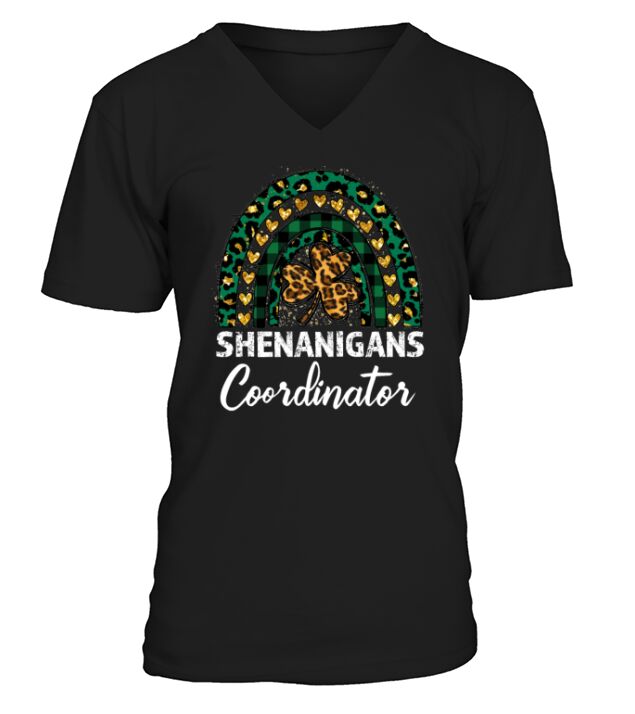 Shenanigans Coordinator Rainbow St Patricks Day Te V-Neck T-shirt