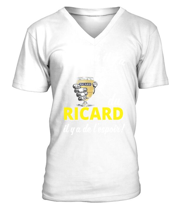 Tant quil y a du ricard il y a de lespoir V-Neck T-shirt
