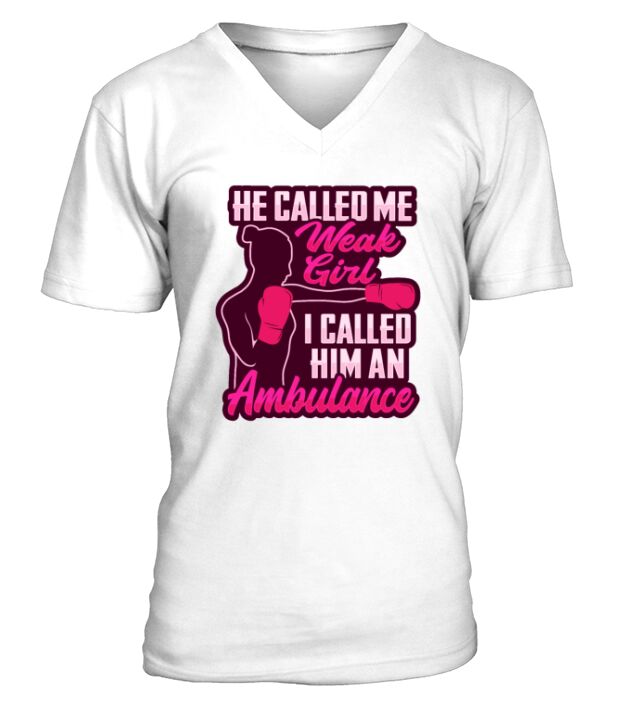 Funny Boxing Girl Design for a Boxing Woman V-Neck T-shirt